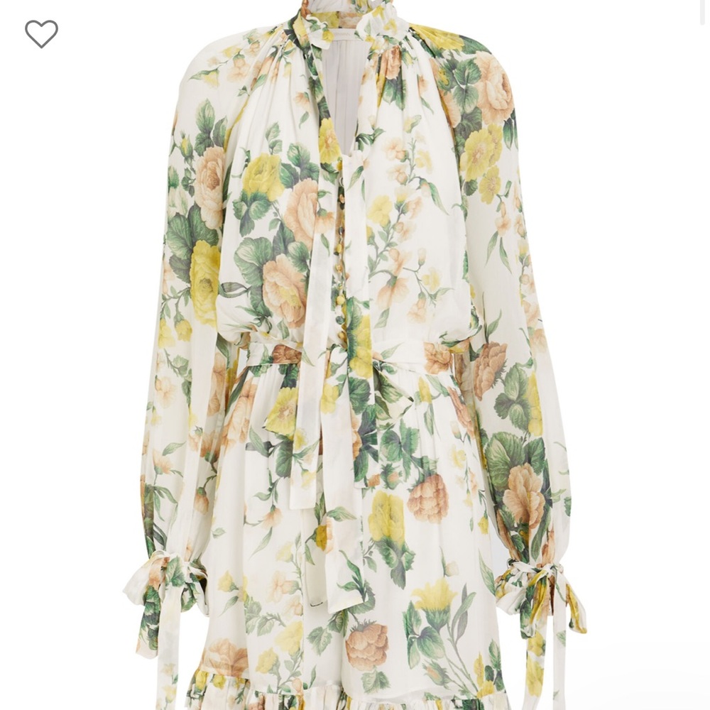Zimmermann Zippy Floral Crepe playsuit
